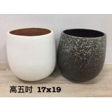 y15721 花器系列-陶花器 U型花器-共4款顏色(高5吋)